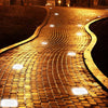 Reeth Solar Ice Cube Step Lights Set of 4 Crystal Glass