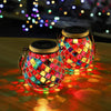Wooler Mosaic Glass Solar Lights Set of 4 Garden Lanterns