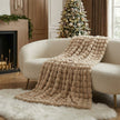 Sedgwick Faux Rabbit Fur Throw Blanket and Cushion