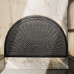Hayling Semicircle Rubber Door Mat Non-Slip Dirt Trapping