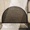 Hayling Semicircle Rubber Door Mat Non-Slip Dirt Trapping