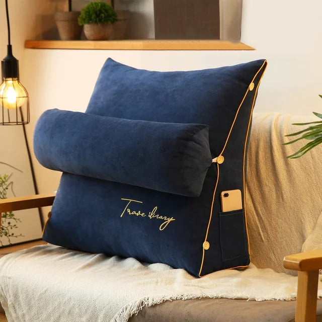 Dacre Backrest Reading Pillow Adjustable Neck Roll Pockets
