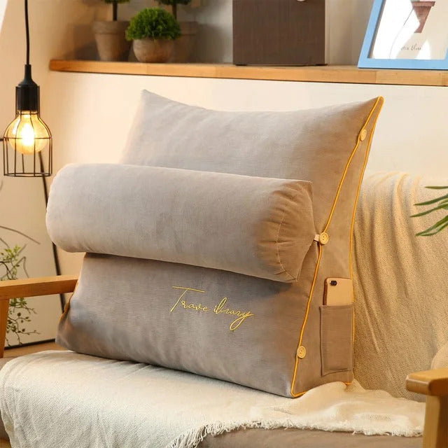 Dacre Backrest Reading Pillow Adjustable Neck Roll Pockets