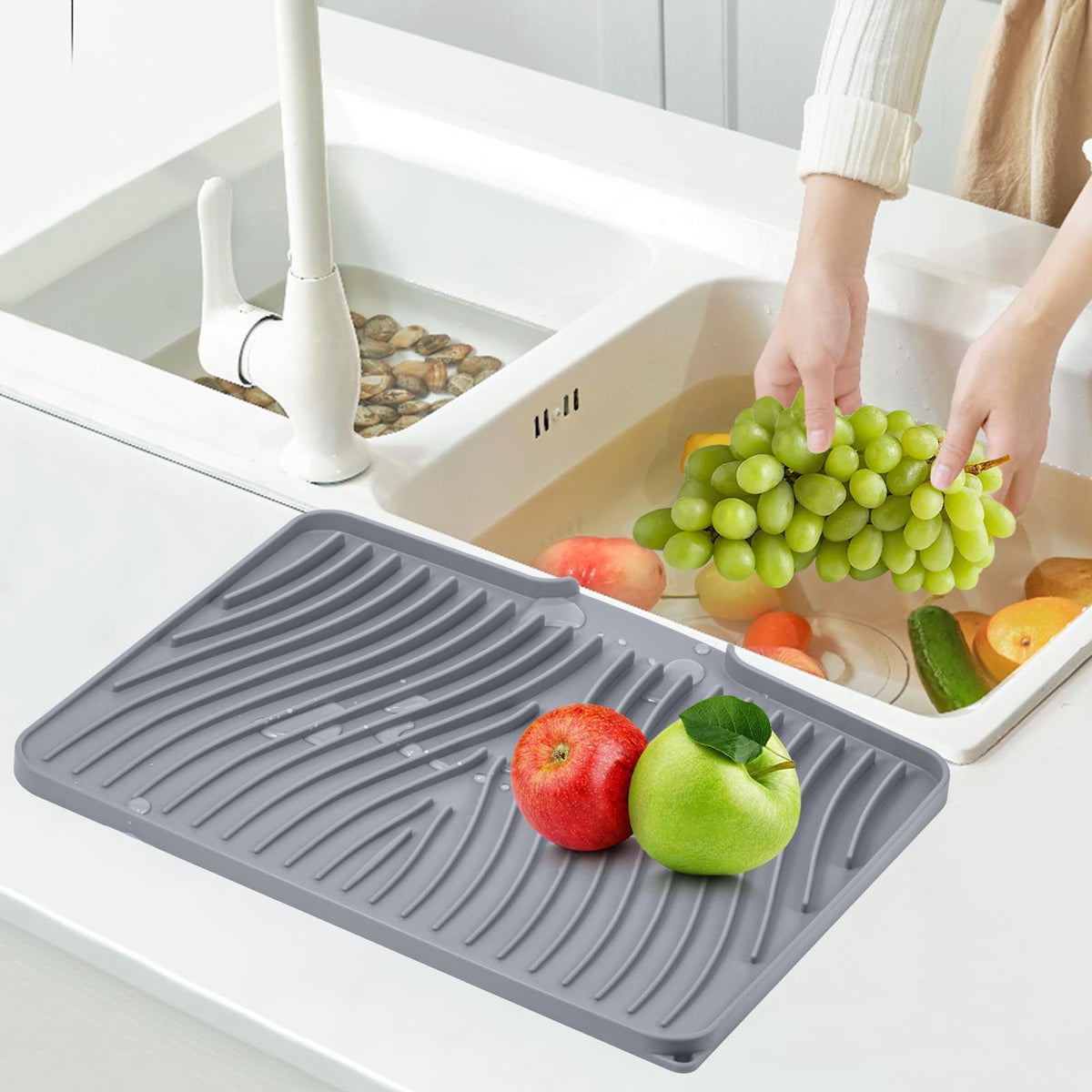 Southwold Silicone Dish Drying Mat Countertop Drain Pad
