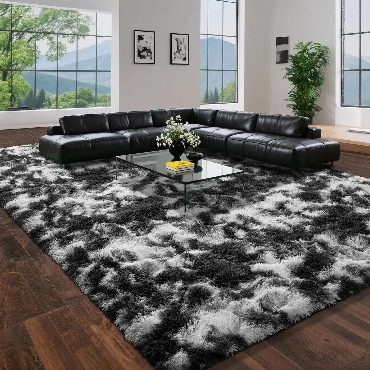 Dedham Fluffy Shaggy Area Rug Nordic Bedroom Rug