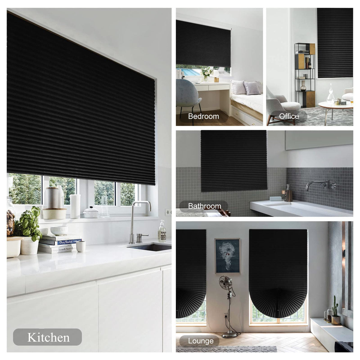 Danby Stick On Blinds No Drill Cut to Size Blackout