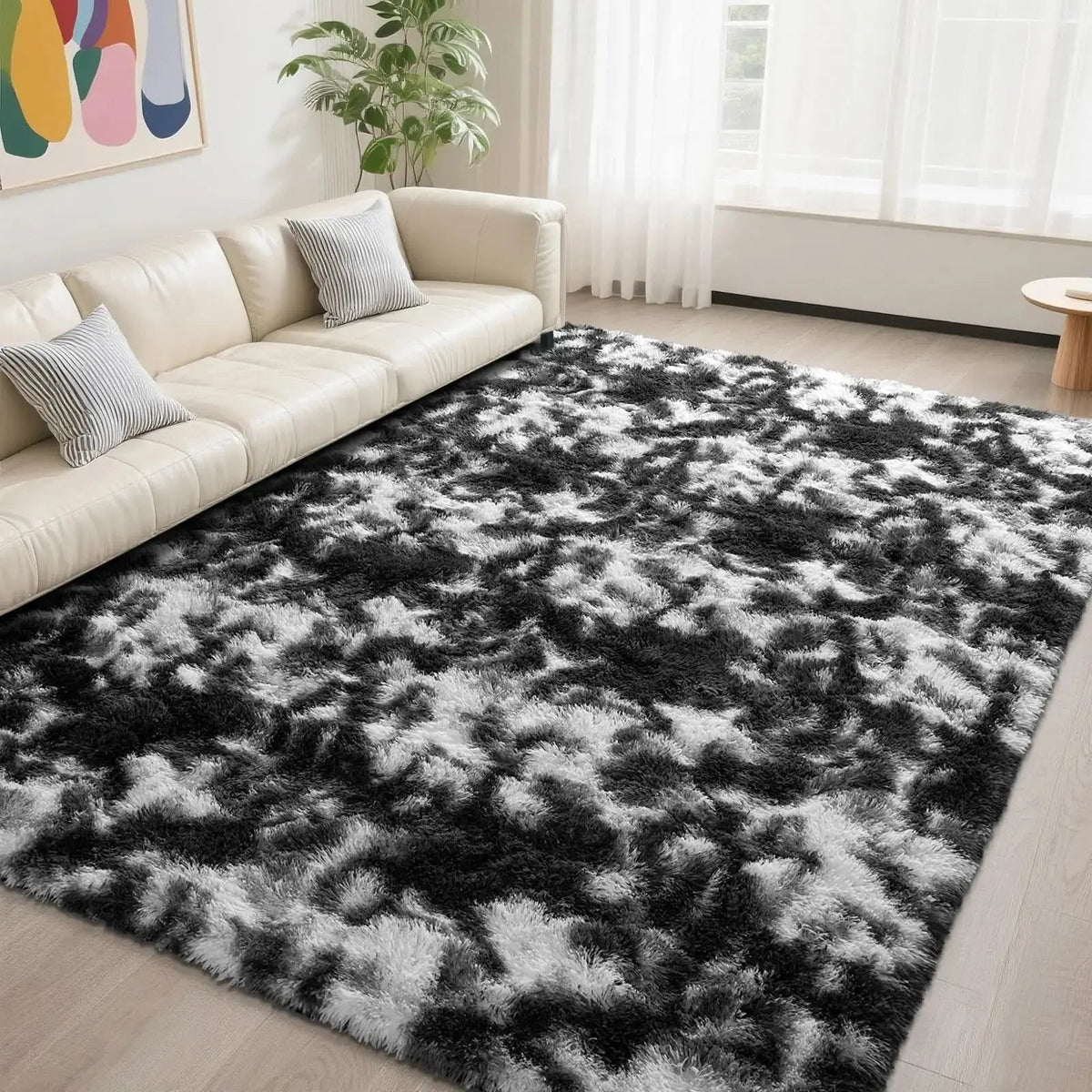Dedham Fluffy Shaggy Area Rug Nordic Bedroom Rug