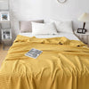 Broadway Cotton Waffle Blanket Lightweight Breathable Throw