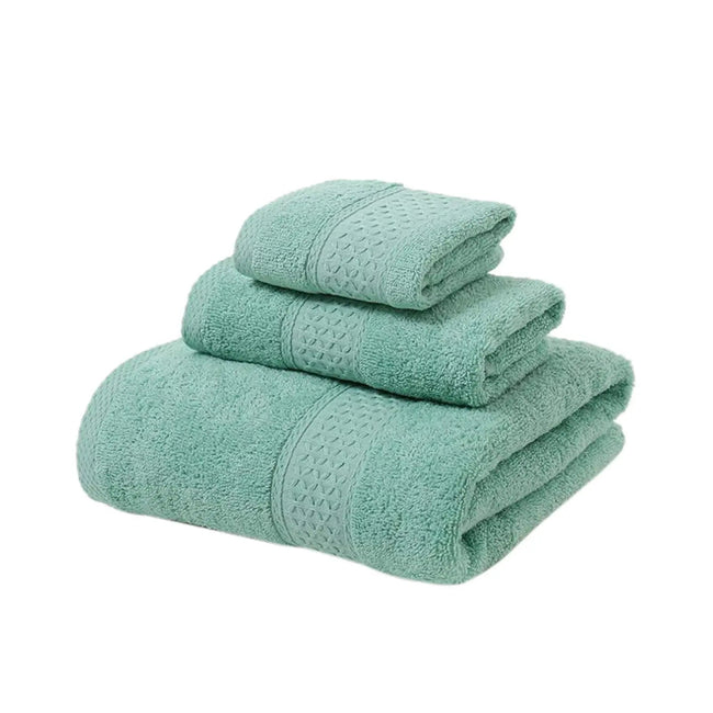 Settle Cotton Washcloth Set of 3 Diamond Dobby Trim