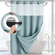 Staithes Waffle Weave Shower Curtain No Hook Snap In Liner