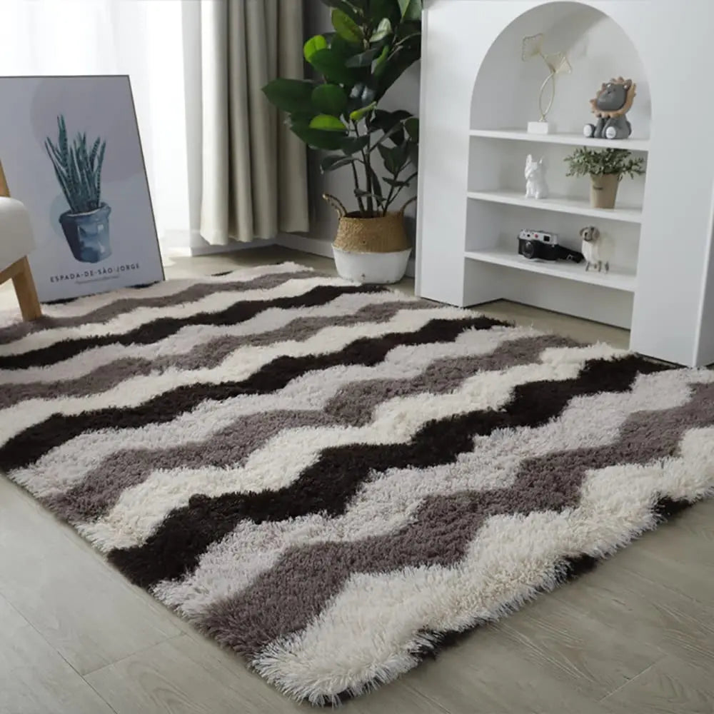 Dedham Fluffy Shaggy Area Rug Nordic Bedroom Rug