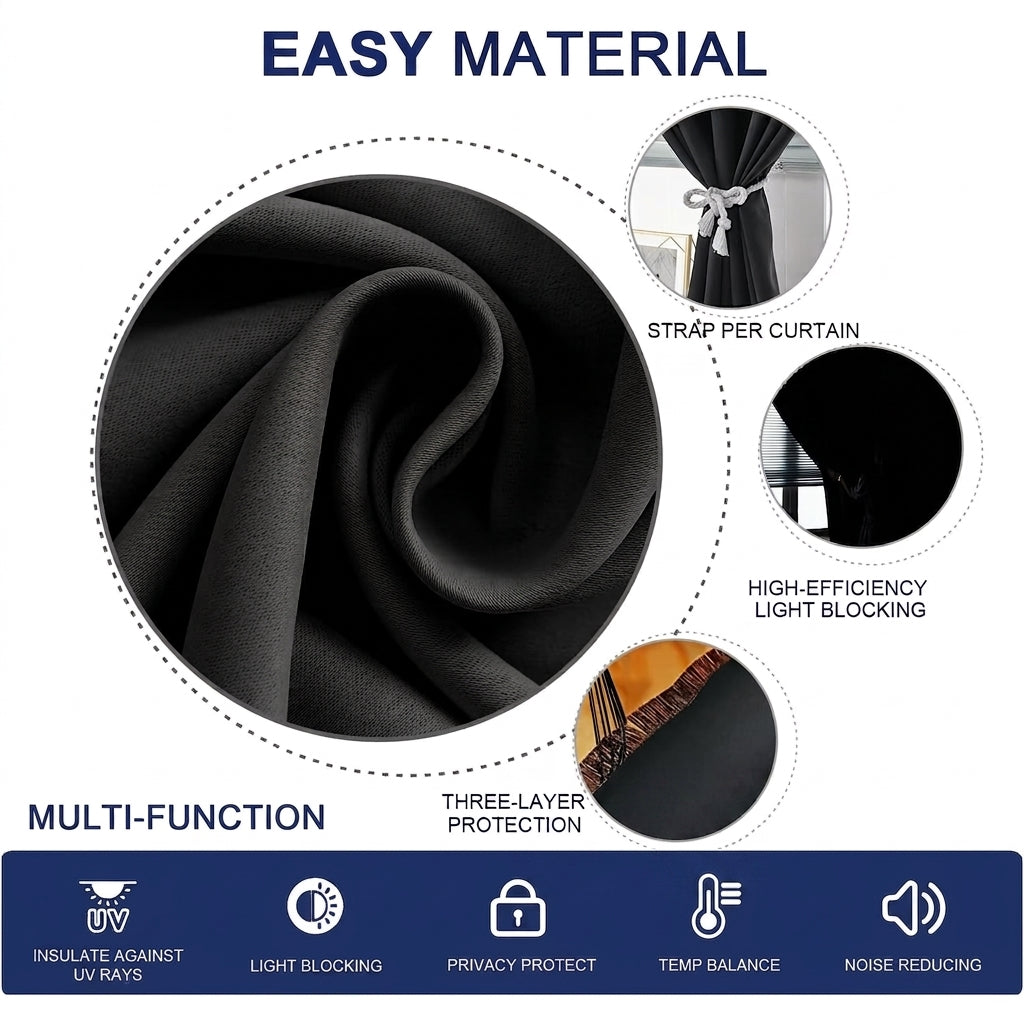 Howden Self Adhesive Blackout Curtain Portable Six Sizes