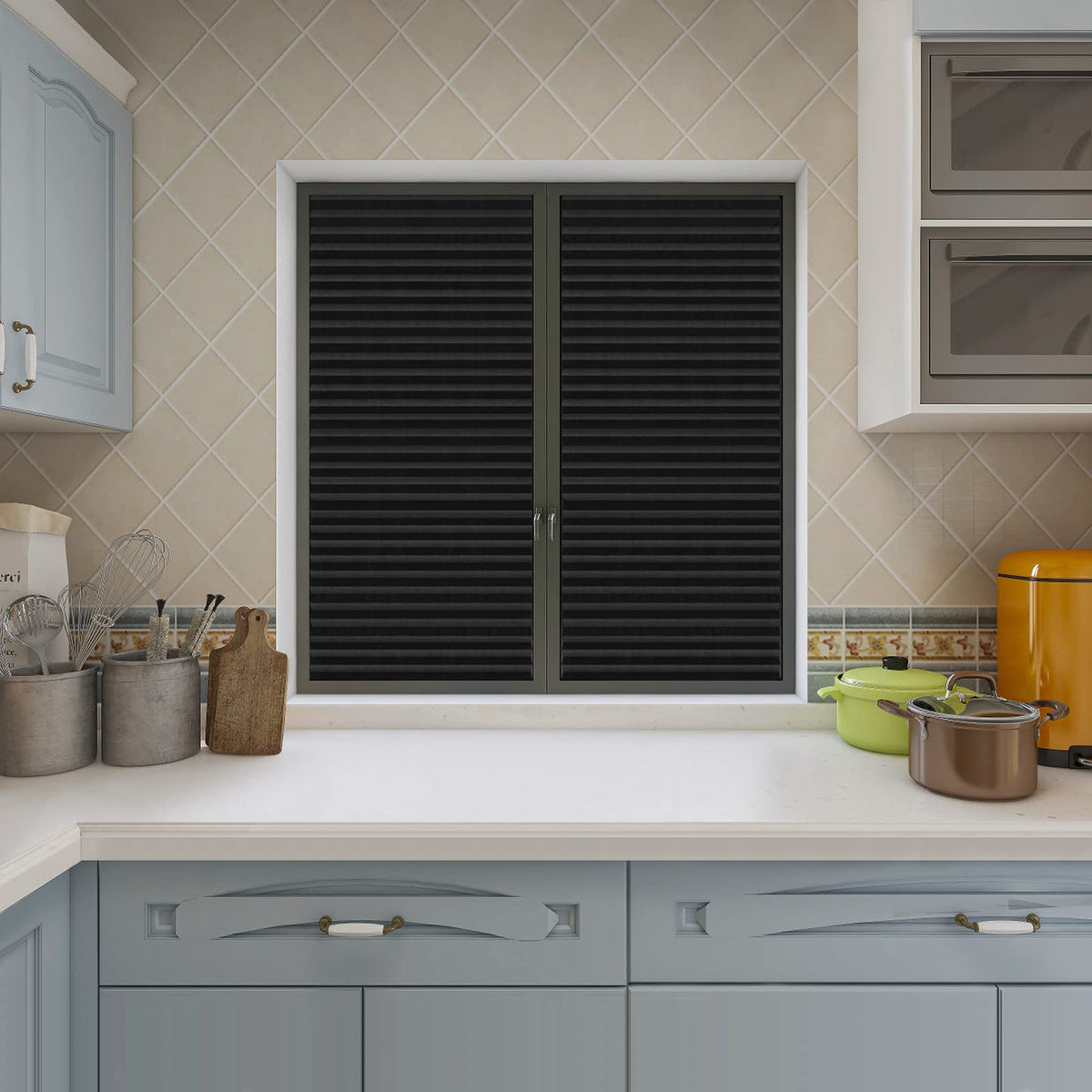 Danby Stick On Blinds No Drill Cut to Size Blackout