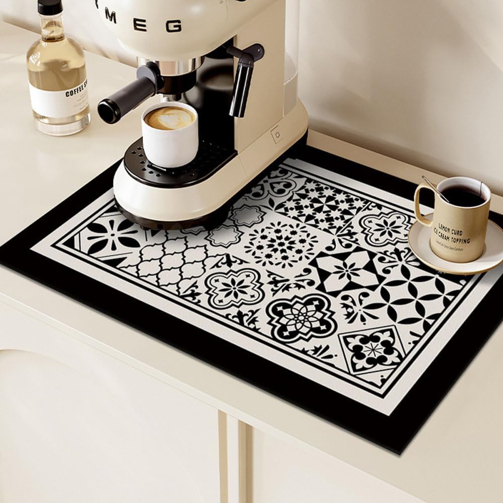 Topsham Retro Coffee Mat Absorbent Dish Drying Mat