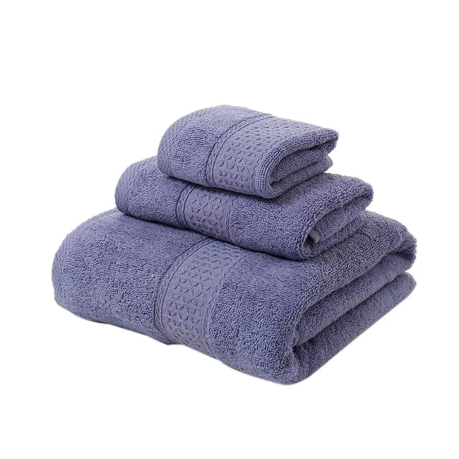 Settle Cotton Washcloth Set of 3 Diamond Dobby Trim
