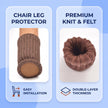 Beaulieu Knitted Chair Leg Socks Set of 16 Floor Protectors
