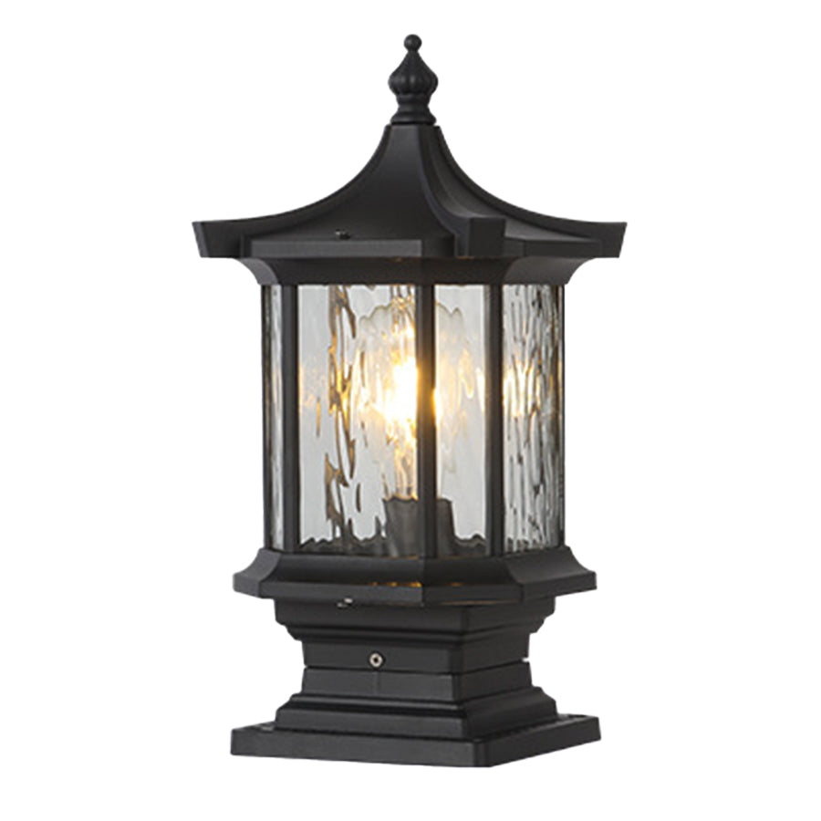 Wylam Vintage Lantern Pillar Light Solar or Hardwired
