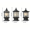 Wylam Vintage Lantern Pillar Light Solar or Hardwired