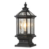 Wylam Vintage Lantern Pillar Light Solar or Hardwired
