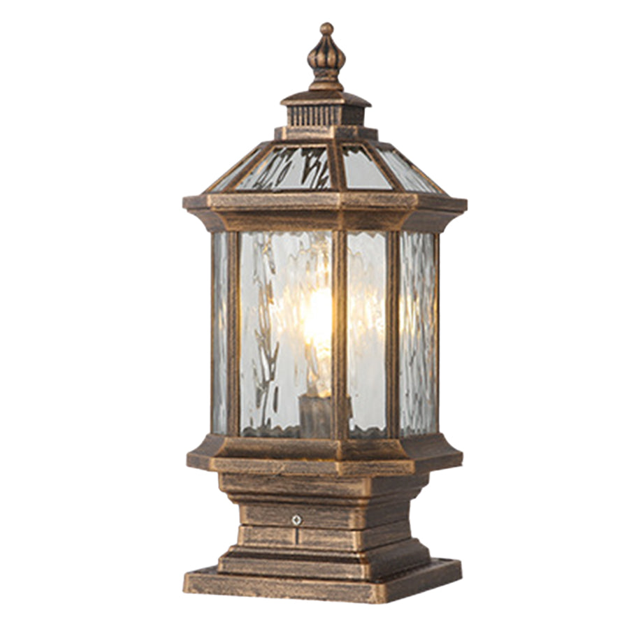 Wylam Vintage Lantern Pillar Light Solar or Hardwired