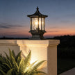 Wylam Vintage Lantern Pillar Light Solar or Hardwired