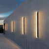 Ovington Solar Linear Wall Light Black Wire Free