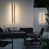 Ovington Solar Linear Wall Light Black Wire Free