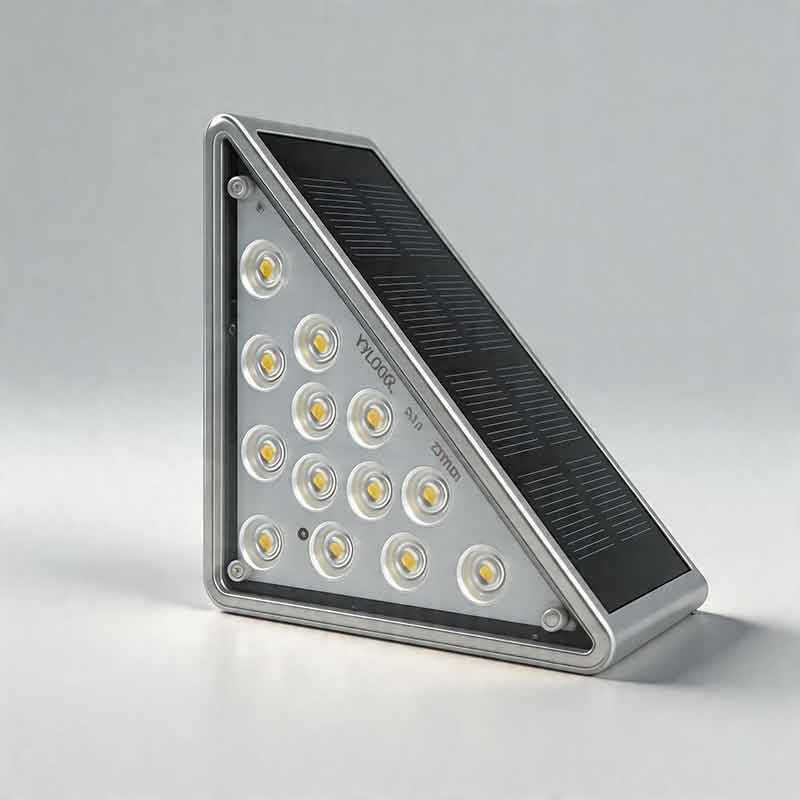 Staindrop Solar Step Lights Set of 2 Triangle Grey
