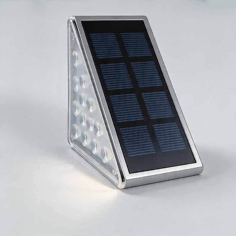 Staindrop Solar Step Lights Set of 2 Triangle Grey