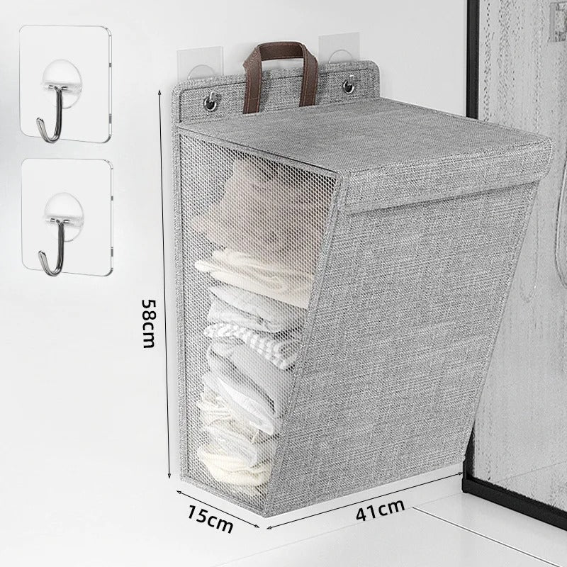 Wallora Foldable Wall Mounted Laundry Basket Punch Free