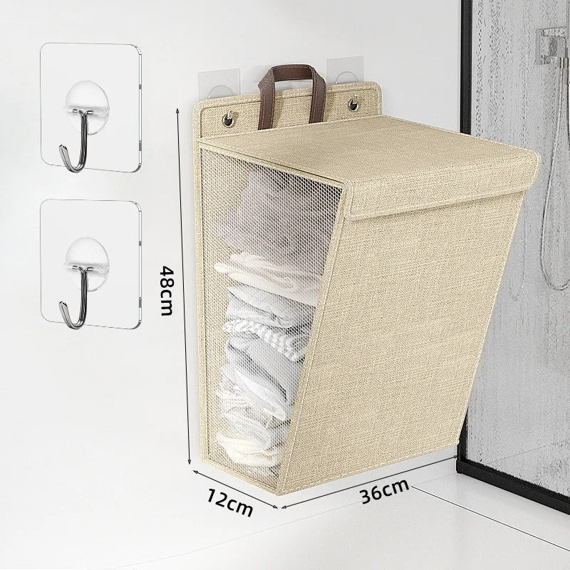 Wallora Foldable Wall Mounted Laundry Basket Punch Free