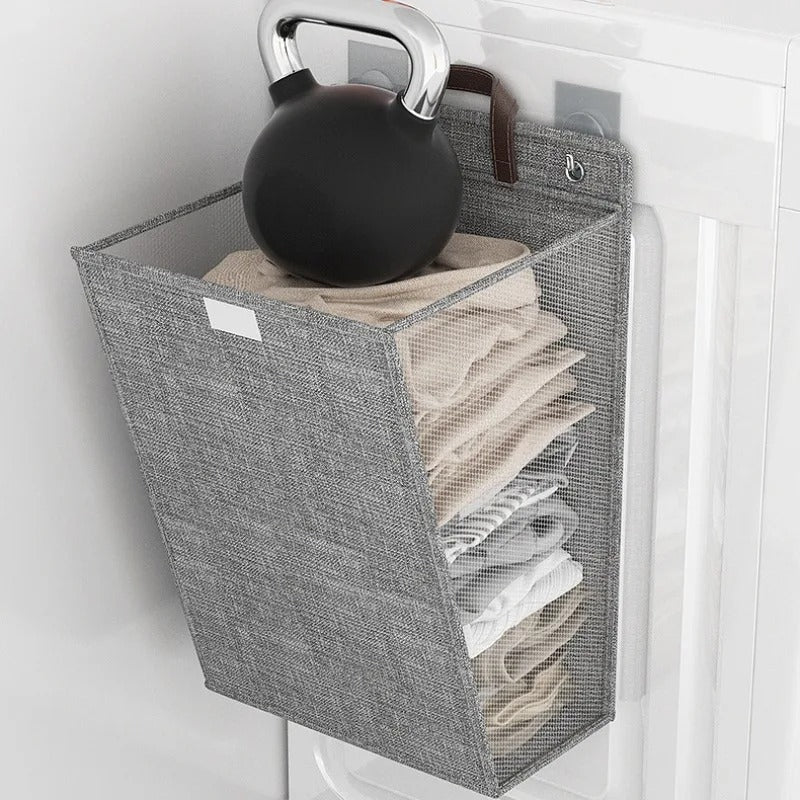 Wallora Foldable Wall Mounted Laundry Basket Punch Free
