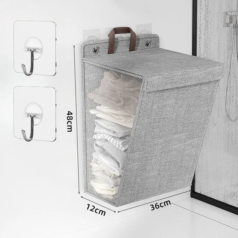 Wallora Foldable Wall Mounted Laundry Basket Punch Free