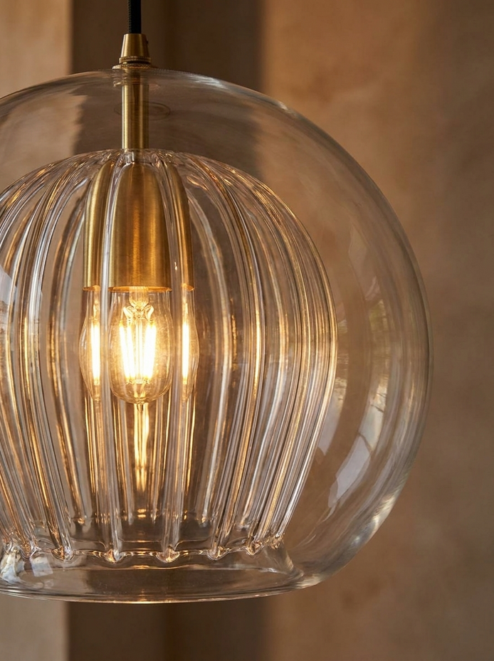 Close detail of the Marlowe glass globe