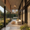 Tanfield Metal Orb Outdoor Pendant Light Globe Chain