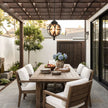 Tanfield Metal Orb Outdoor Pendant Light Globe Chain