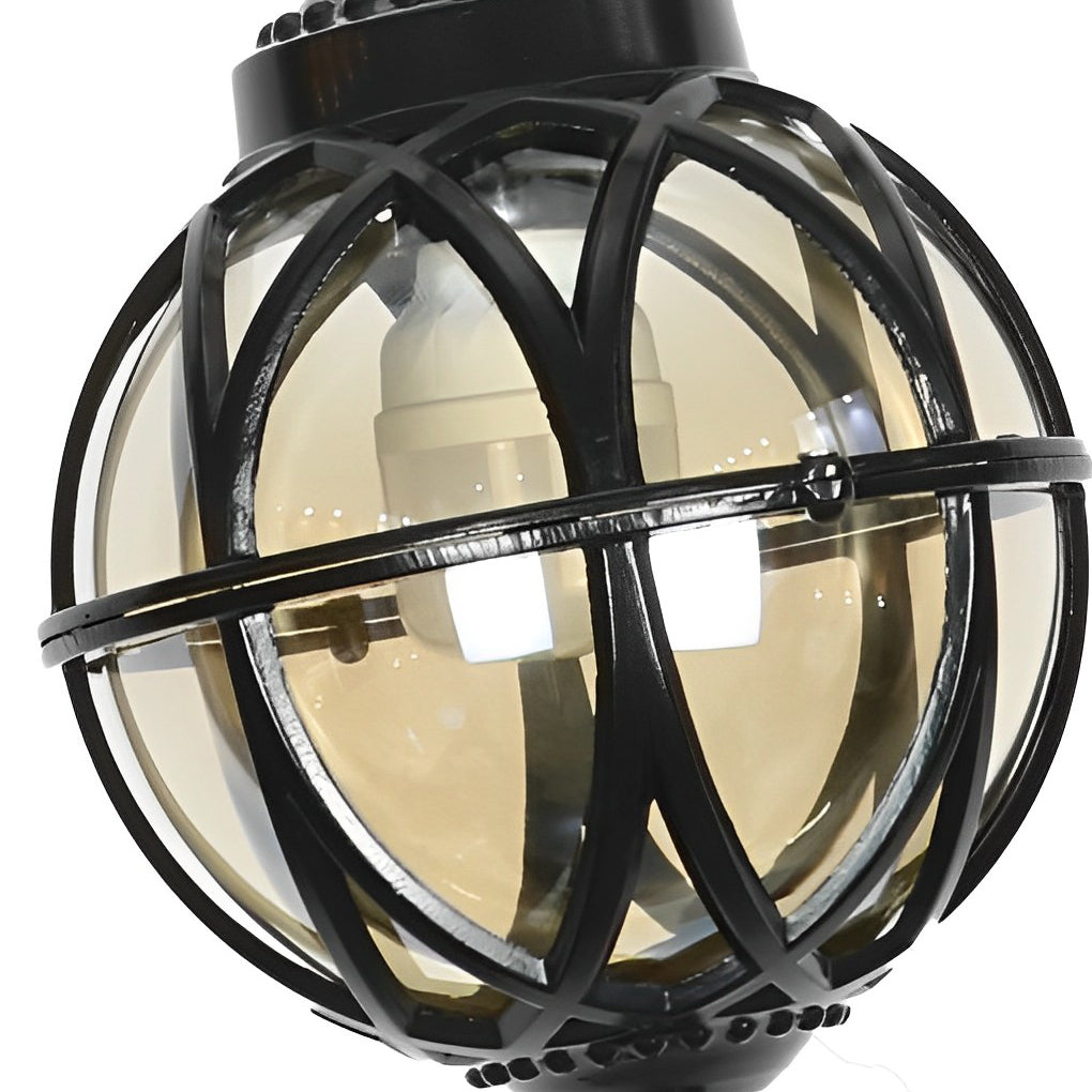 Tanfield Metal Orb Outdoor Pendant Light Globe Chain