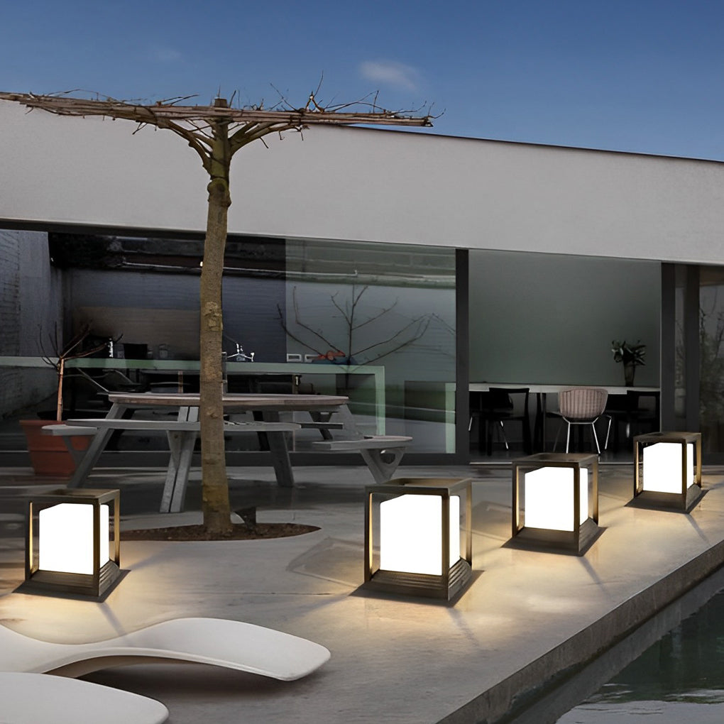 Gargrave Square Pillar Light Solar or Hardwired Garden Post