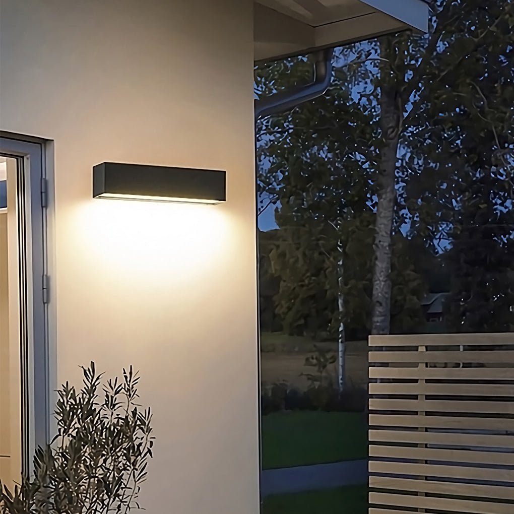 Kersey Rectangle Outdoor Wall Light Matte Black LED