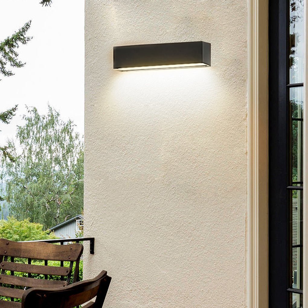 Kersey Rectangle Outdoor Wall Light Matte Black LED