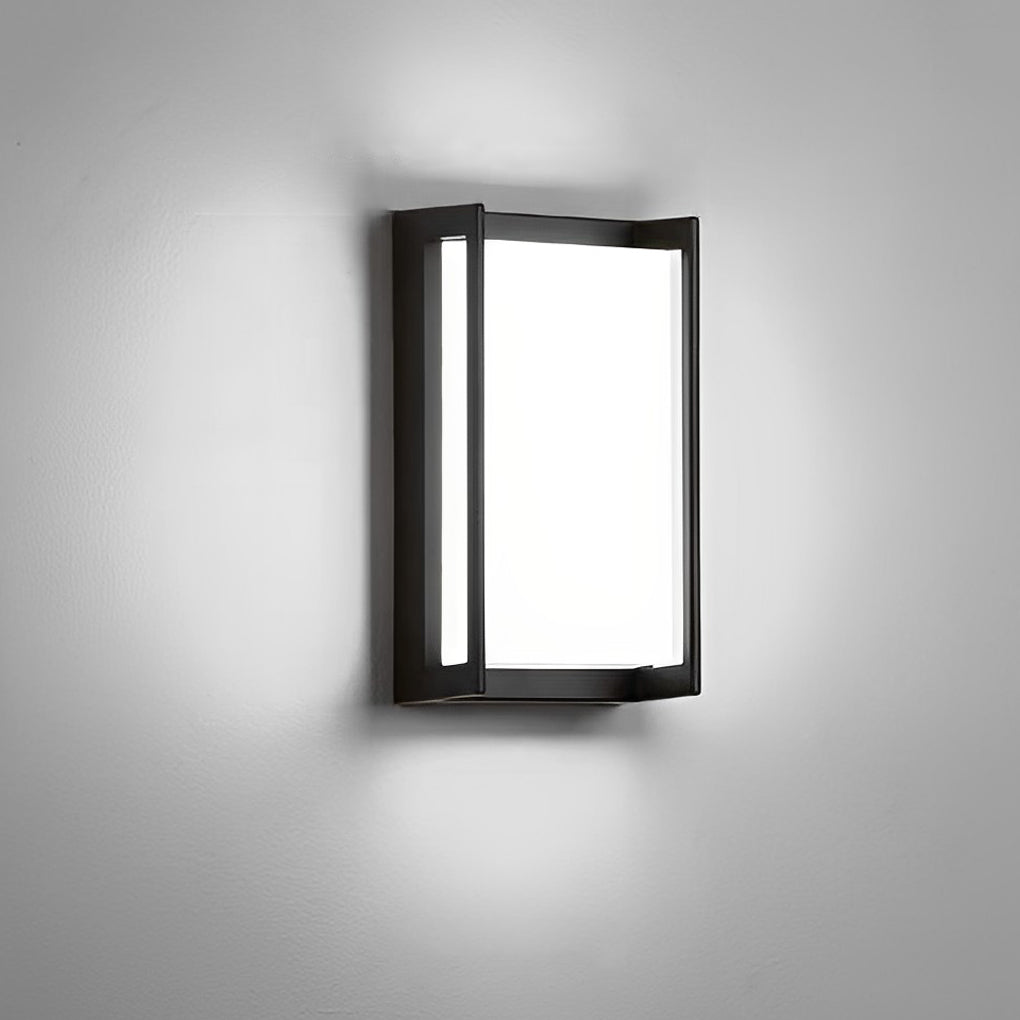Lavenham Geometric Outdoor Wall Light Black LED Sconce