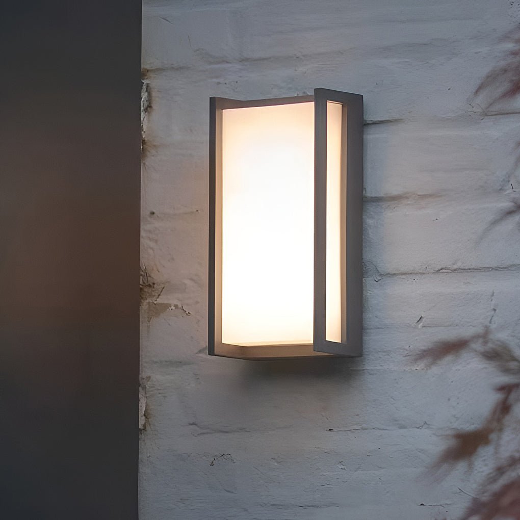 Lavenham Geometric Outdoor Wall Light Black LED Sconce