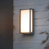Lavenham Geometric Outdoor Wall Light Black LED Sconce