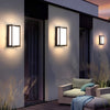 Lavenham Geometric Outdoor Wall Light Black LED Sconce