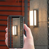 Lavenham Geometric Outdoor Wall Light Black LED Sconce
