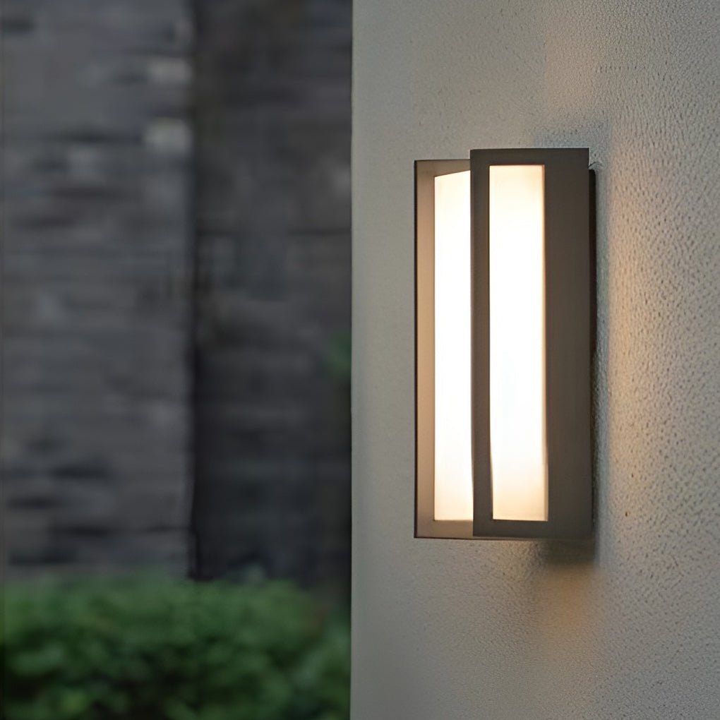 Lavenham Geometric Outdoor Wall Light Black LED Sconce