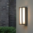 Lavenham Geometric Outdoor Wall Light Black LED Sconce