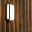 Lavenham Geometric Outdoor Wall Light Black LED Sconce