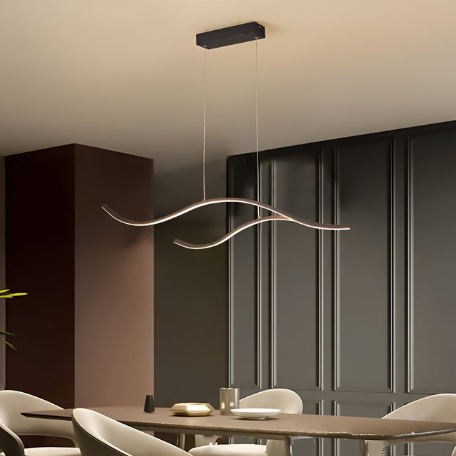 Buxton Wave LED Pendant Light Dimmable Metal Linear