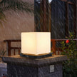 Lynton Outdoor Pillar Light Globe Cube or Cylinder Shade